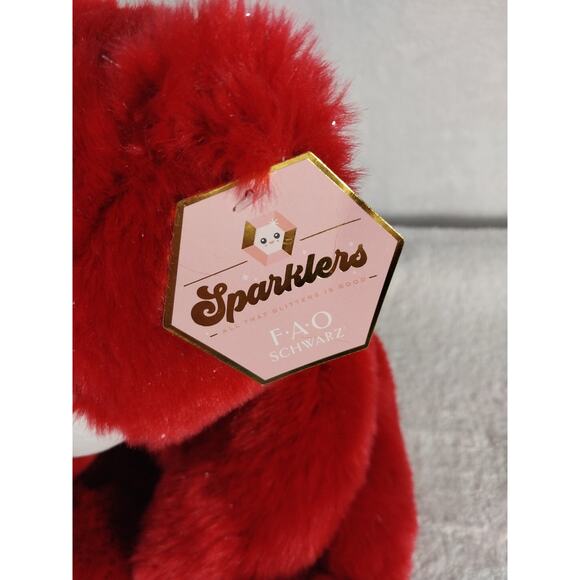 Schwarz Sparklers Teddy Bear FAO 10 Inch, Soft Plush, Red NWT - Picture 7 of 8